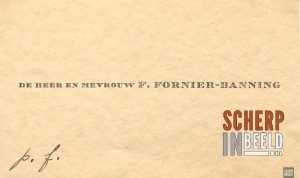 Visitekaarten: F. Fornier-Banning.