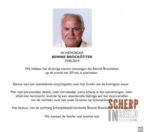 Woord van het bestuur SIB: In memoriam Bennie Brockotter.