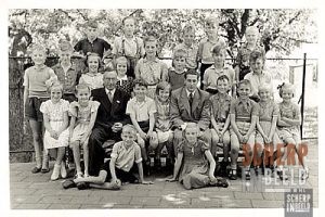 Klassenfoto Protestantse school: Foto van 1952.