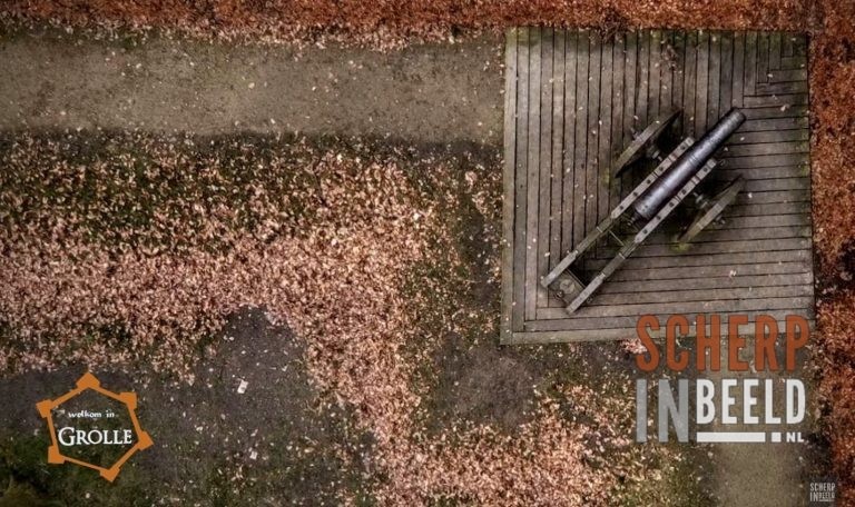 Grols kanon: Dronefoto van het Grols Kanon.