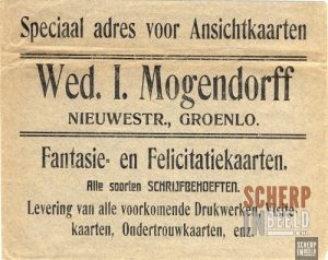 Advertentie : Wed. I. Morgendorf.