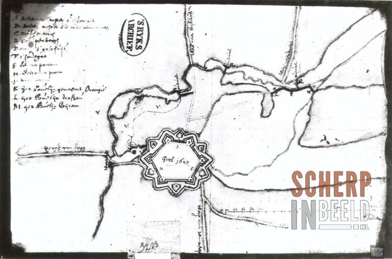 Plattegrond van de vesting Grol