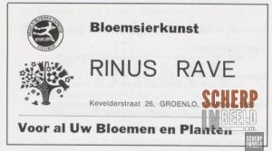 Advertentie: Rinus Rave. Bloemsierkunst. Voor al uw Bloemen en Planten