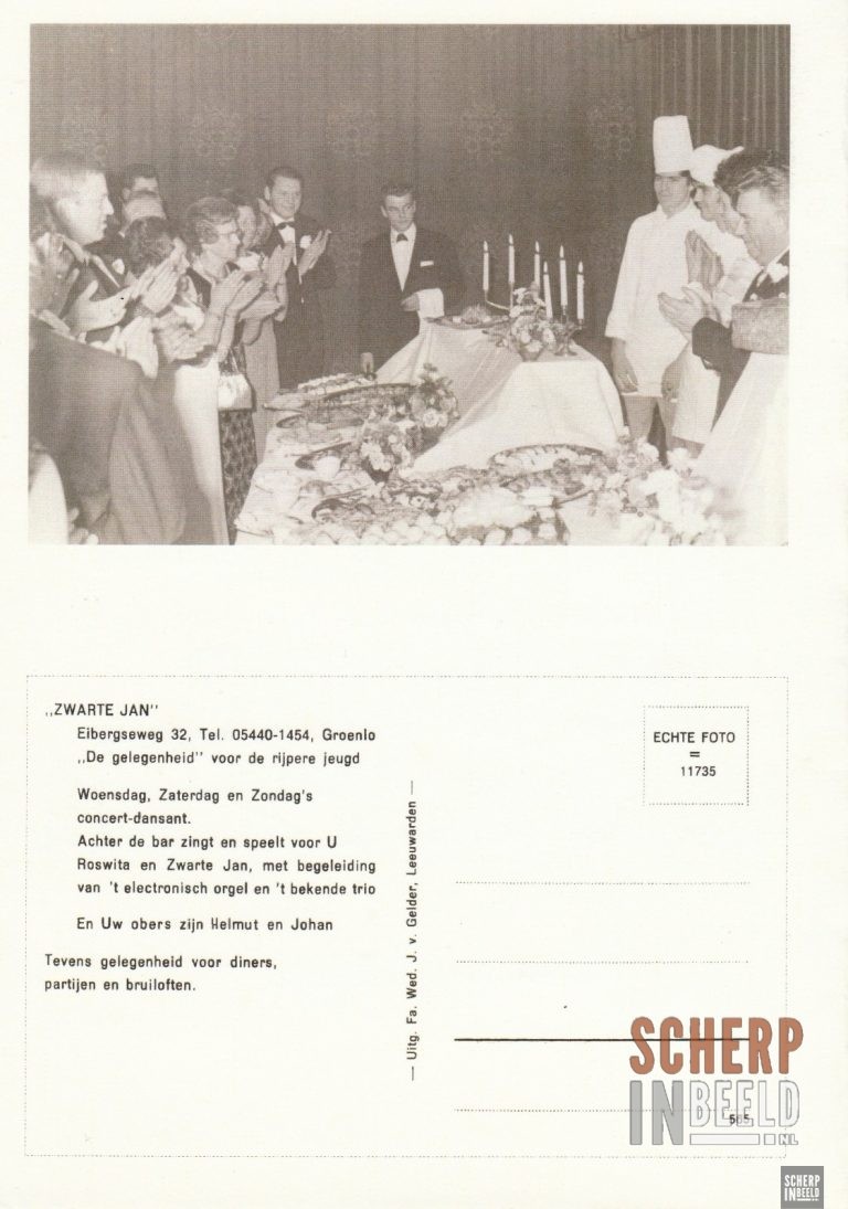 Restaurant Zwarte Jan binnenkant kaart