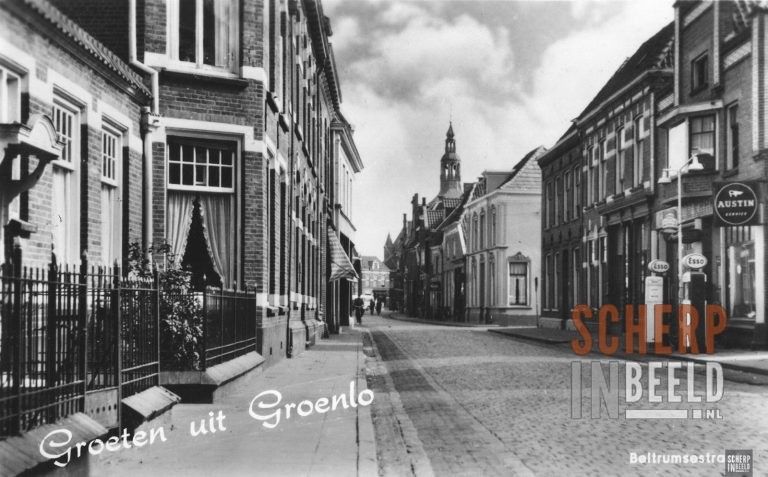 Beltrumsestraat met benzinepompen Kaak