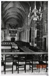 Oude Calixtuskerk: Interieur N.H. Kerk aan de Markt.