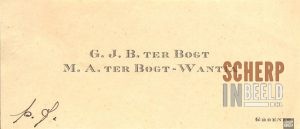Visitekaarten: G.J.B. ter Bogt