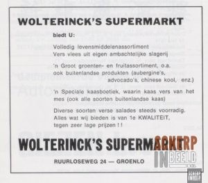 Advertentie: Wolterinck Supermarkt.