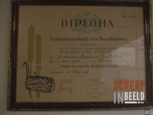Menorabillia uit Groenlo: Bakkersdiploma Wilhelmus Buve uit Groenlo.