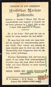 Strijkje Bekkenutte : 10 April 1948.