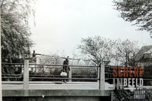 Borculoseweg: Oude brug aan de Borculoseweg. Door de bomen is recht vooruit de