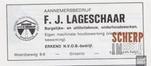 Advertentie: F.J Lageschaar.