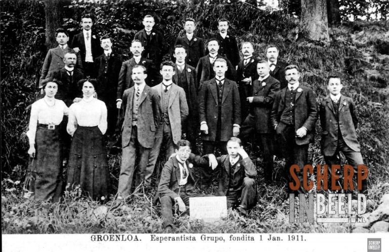 Esperanto-club Groenlo: Originele tekst op kaart; Groenloa. Esperantista Grupo,