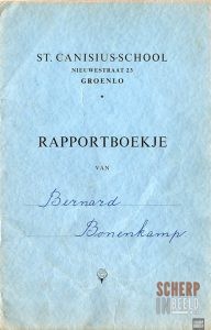 Canisiusschool: Rapportboekje van Bernard Bonenkamp