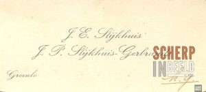 Visitekaarten: J.E. Slijkhuis