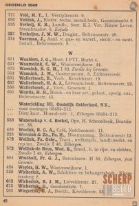Telefoonboek uitgave augustus 1958 : Telefoonnummers beginnend met de letter V tot W