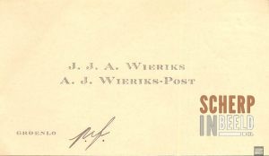 Visitekaarten: J.J.A. Wieriks