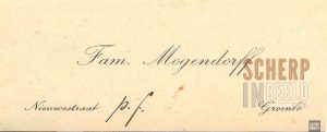 Visitekaarten: Familie Mogendorff