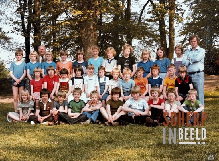 Klassenfoto Canisiusschool: Schooljaar 1978-1979.Klas 5. Bron; Stadsmuseum Groenlo.